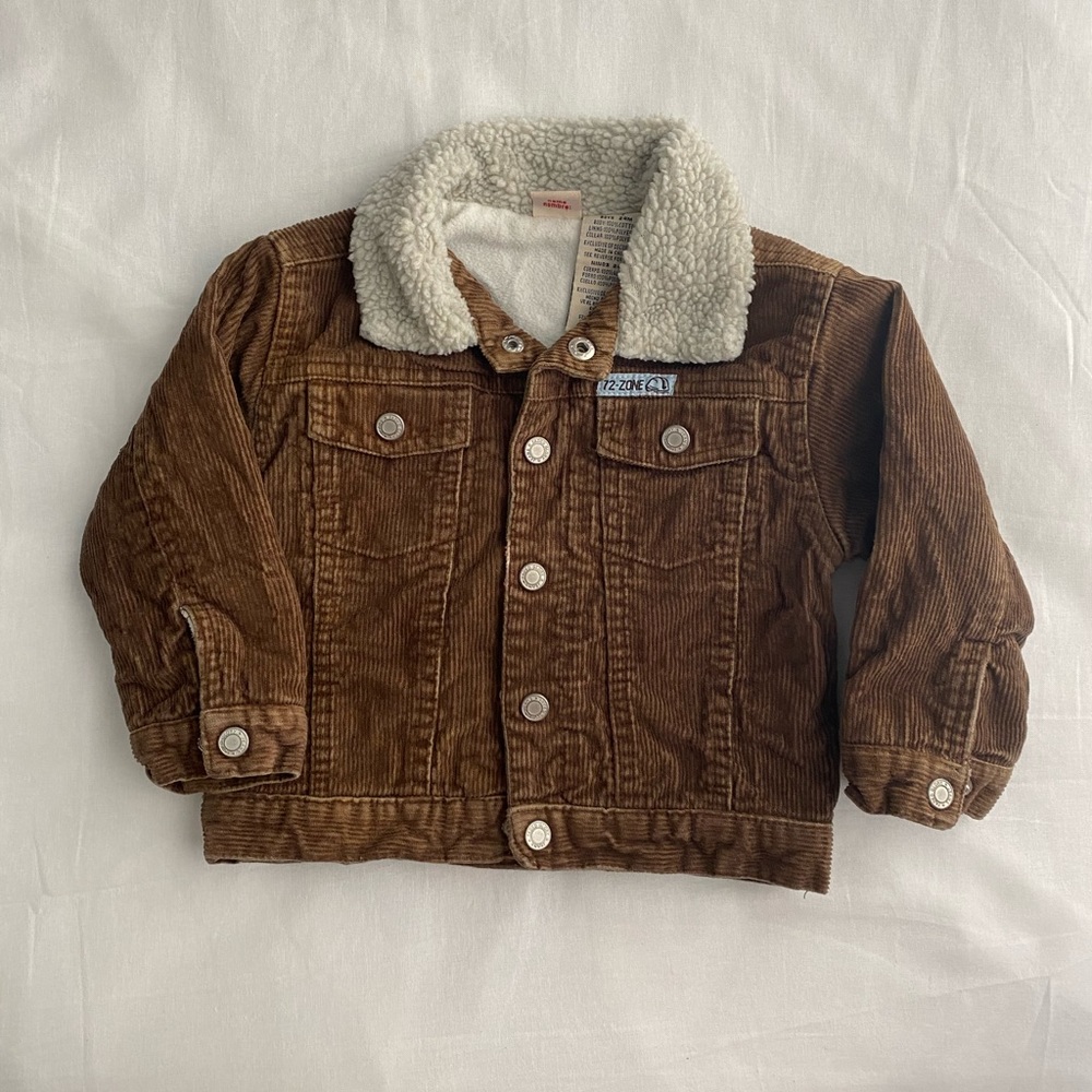 Baby boy classic lined brown corduroy jacket 24mos
